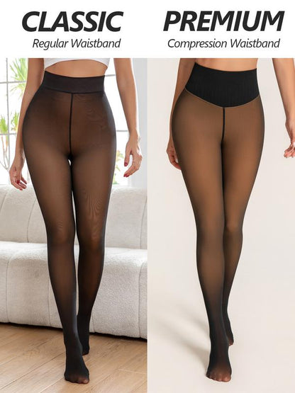 Fleece Lined Sheer Tights